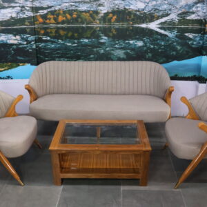 Classic Wooden Frame Sofa Set – 3+1+1