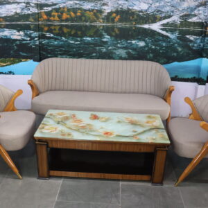 Classic Wooden Frame Sofa Set – 3+1+1