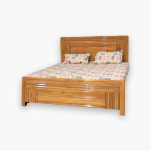 Solid Wooden Bed with Natural Finish